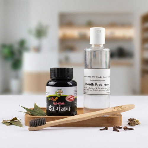 Manjan, Bamboo Brush & Mouth Freshener,Oral Care Combo